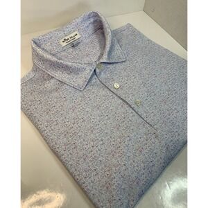 Peter Millar Summer Comfort Men's L‎ Polo Shirt Geometric All Over Print